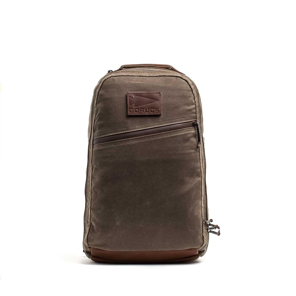Double Compartment Bullet Ruck - Heritage Waxed Canvas - 18L - Image 12