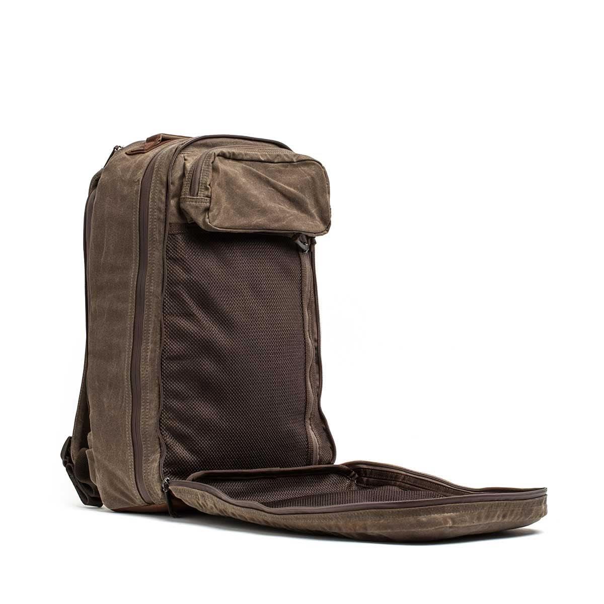 Double Compartment Bullet Ruck - Heritage Waxed Canvas - 18L - Image 13