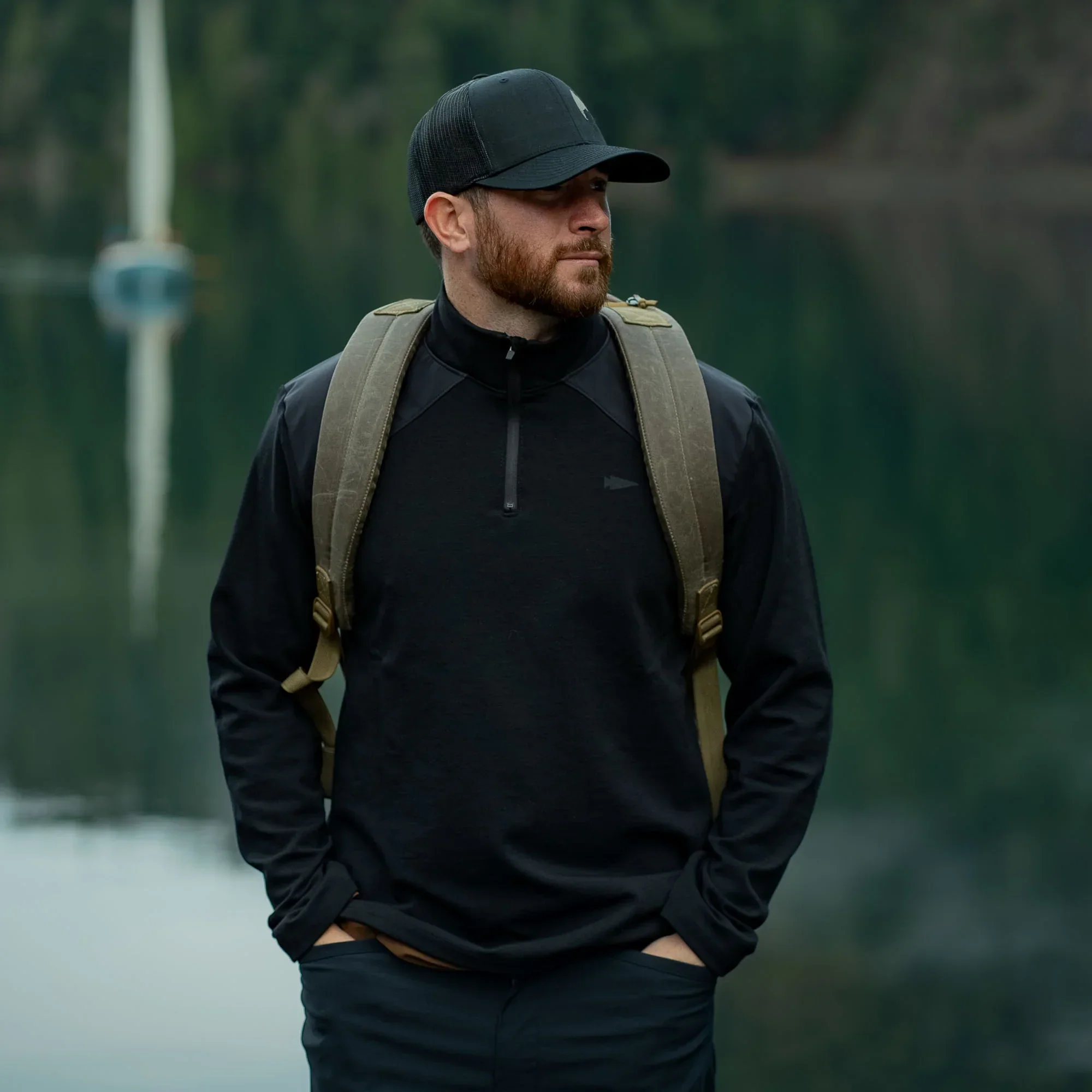 Men's Heavy Commando Quarter Zip - Merino Wool - Image 6