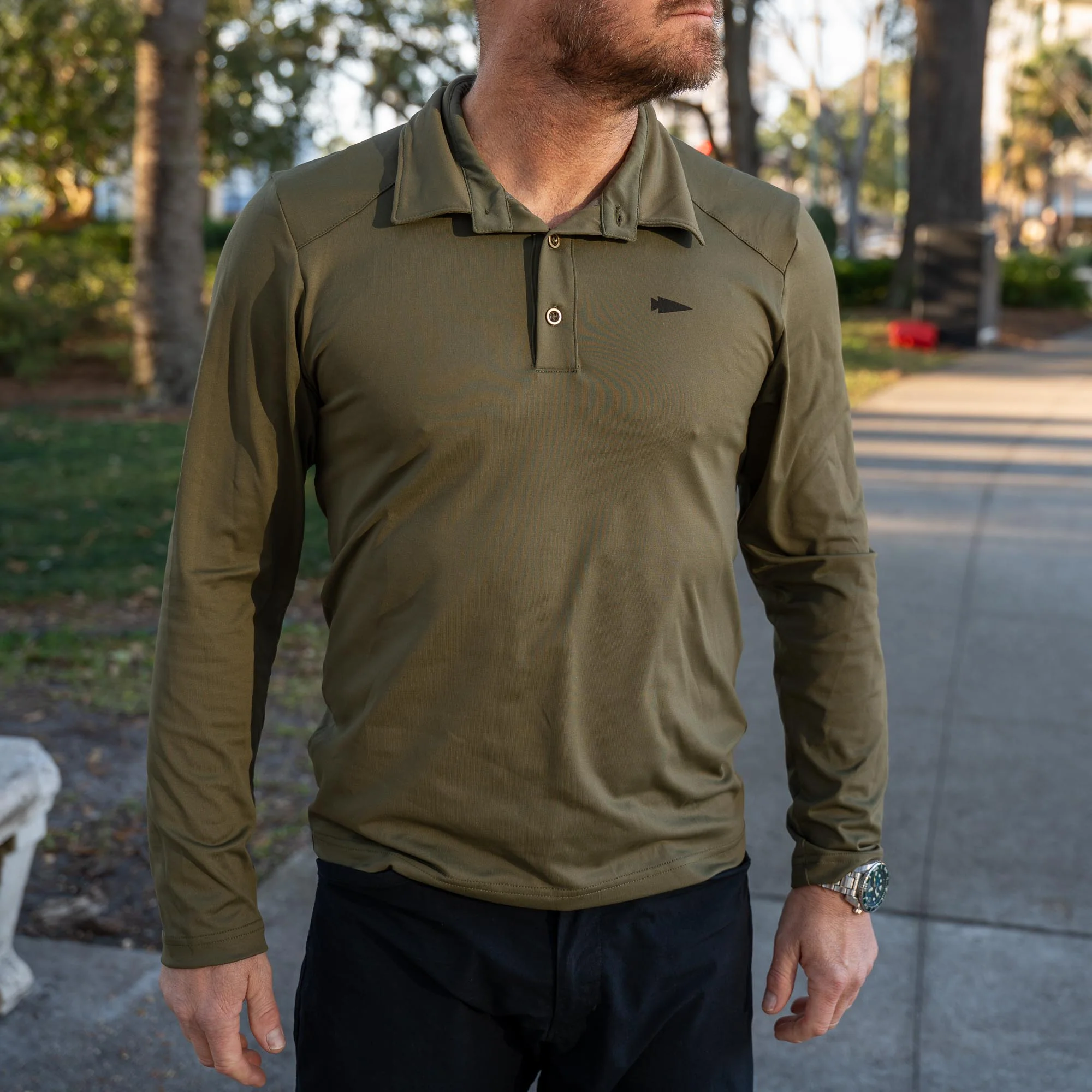 Men's Long Sleeve Rucking Polo - Image 15